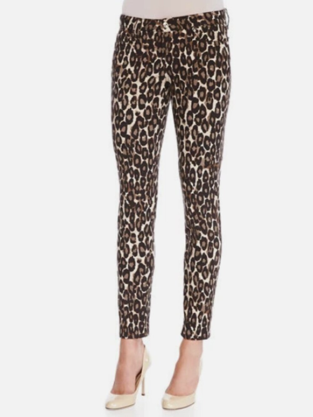 kate spade Leopard Print Pants with‎ Hot Pink Stitching Broome Street Jeans